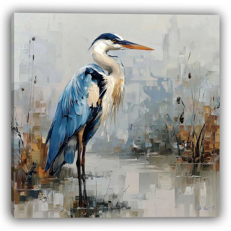 City Mist Heron - Art mural sur toile tendue
