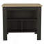 Îlot de cuisine, table de cuisine H 35 po, quatre pieds, trois tablettes de rangement ouvertes, chêne noir / clair-479813928