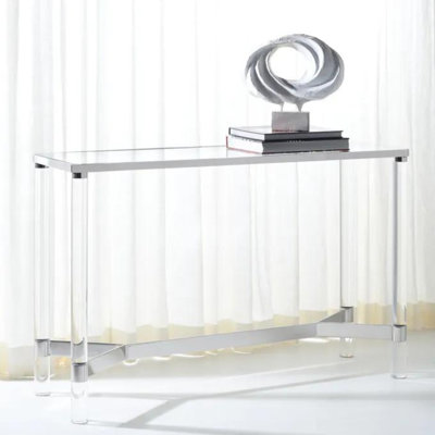 Nikkayla 51'' Glass Top Console Table