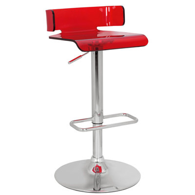 Tabouret pivotant et ajustable 360 ° - Rouge et fonctionnel