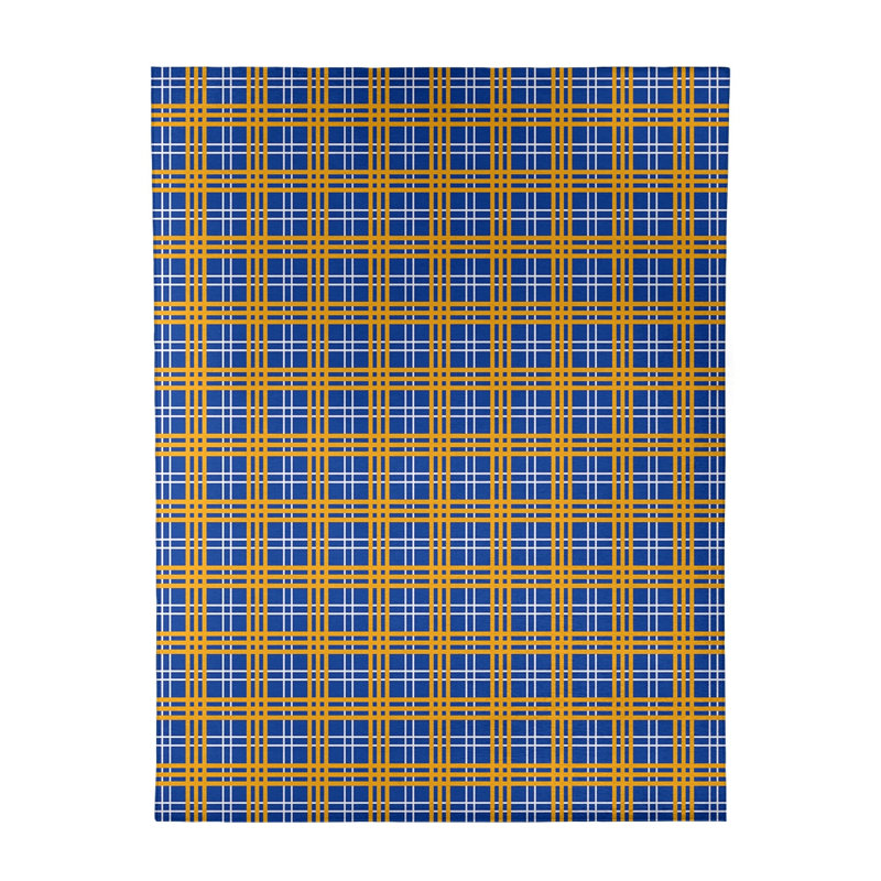 Tapis à carreaux bleu, Rectangle 8 pi x 10 pi