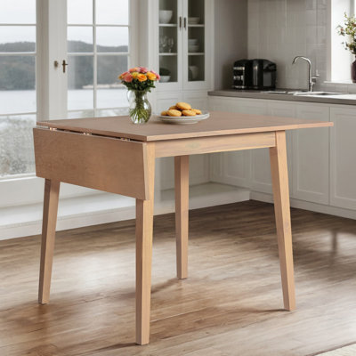 Table de salle à manger extensible de 29 à 45 po pour 4 personnes, table de cuisine pliante avec pieds en bois d'hévéa