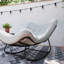 Fauteuil à bascule d'extérieur surdimensionné pour l'extérieur, gris foncé
