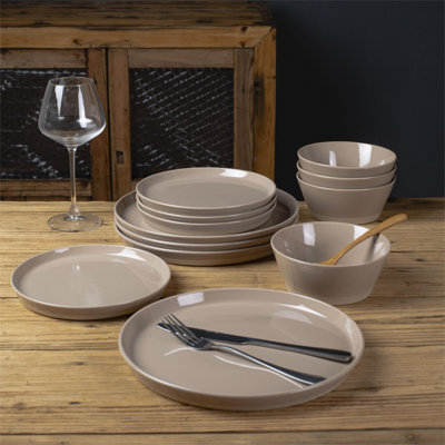 Lilwenn Piece Stoneware Dinnerware Set - Service for 4