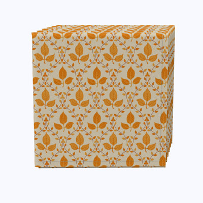 100% Cotton Fall Leaves Square Napkin