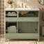 Ce meuble-lavabo moderne de 36 po avec lavabo en céramique, porte à fermeture en douceur et 4 tiroirs de rangement offre un look raffiné avec une fonctionnalité pratique au quotidien.-133416750