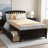 Twin Platform Storage Bed Wood Bed Frame with Two Drawers and Headboard-135106973