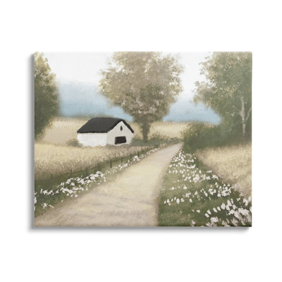 «Subtle Cottage Path on Canvas» par Michael Macron, reproduction