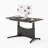 Electric Height Adjustable Desk--Solid Wood Workspace with Hidden Storage-1255373660-1255373661