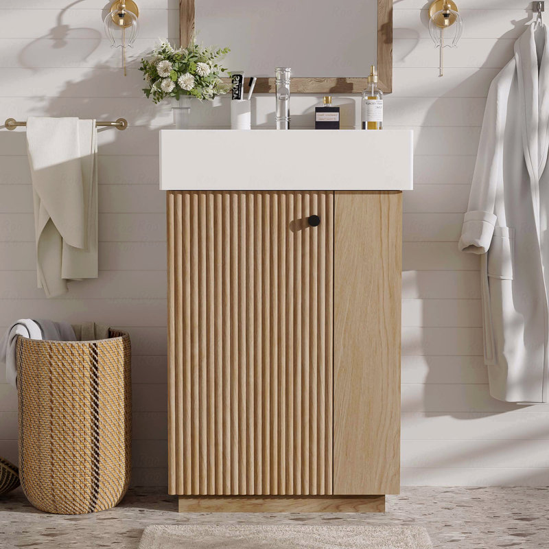 Meuble-lavabo 21,6 po avec lavabo en céramique