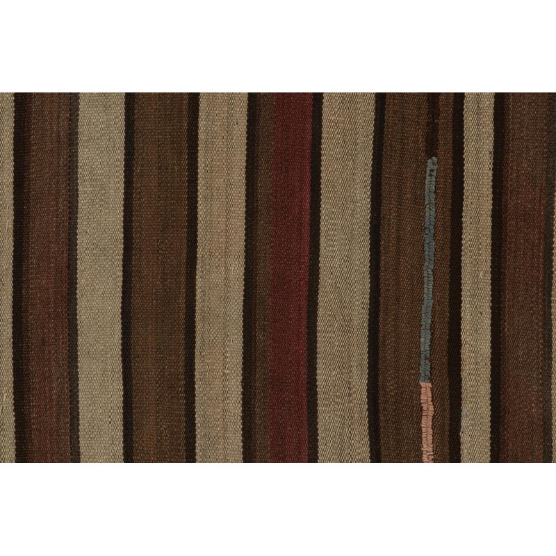 Flatweave Wool Area Rug in Beige/Brown