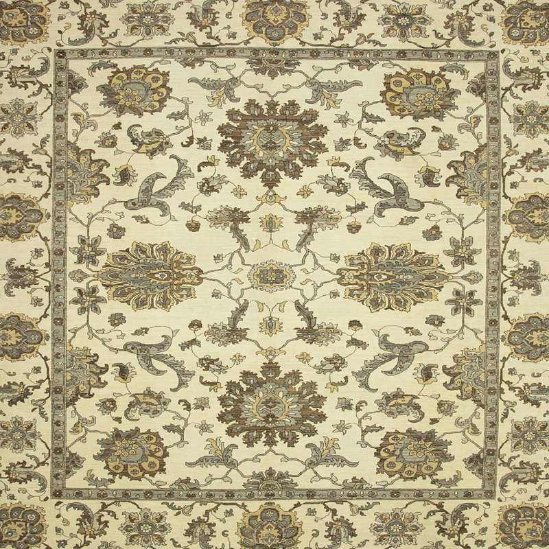 Tapis décoratif multicolore à motif abstrait, Carré 8 pi