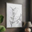 Reproduction encadrée de feuillage gris anthracite - bois massif-550766542