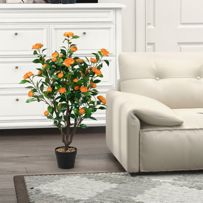 40'' Faux Camellia Tree Tree in Pot