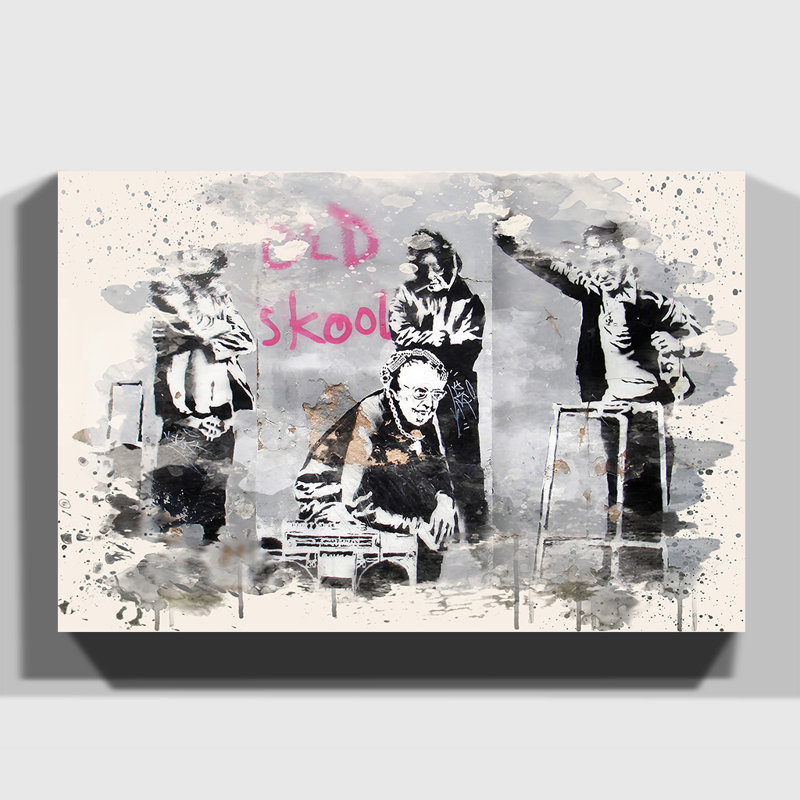 Banksy - Wrapped Canvas Painting, 50cm H x 76cm W