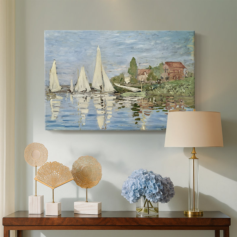 Regatta at Argenteuil-Claude Monet-Gallery Wrapped Canvas-1872, 8 x 12