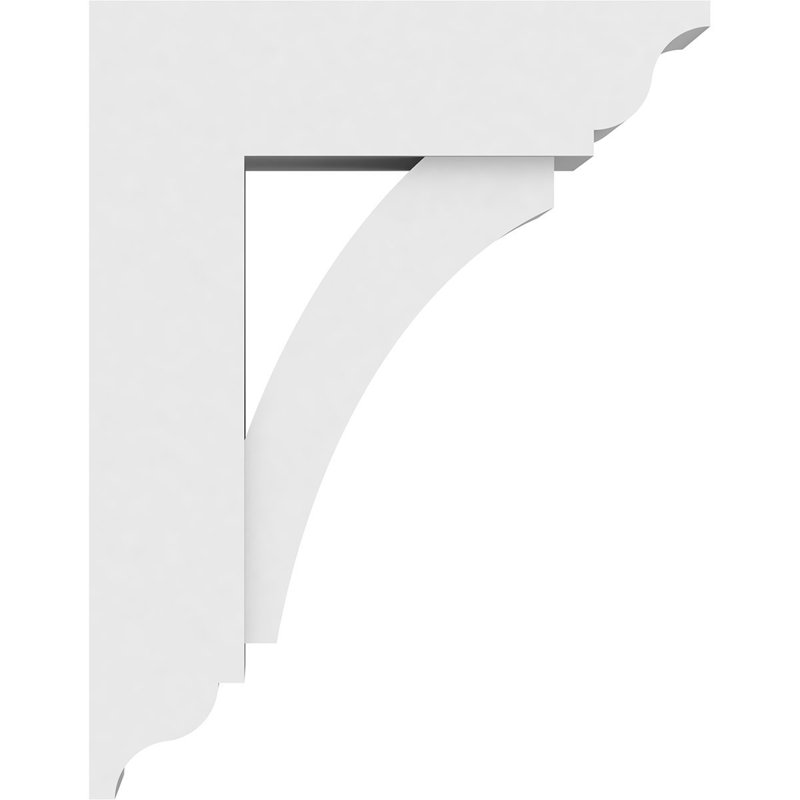 Support standard en PVC de qualité architecturale avec extrémités traditionnelles Thorton, H 18 po x l 5 po x P 14 po