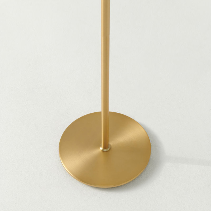 Gemini 64" Brass Mid-Century Modern 3-Way Dimming LED Floor Lamp