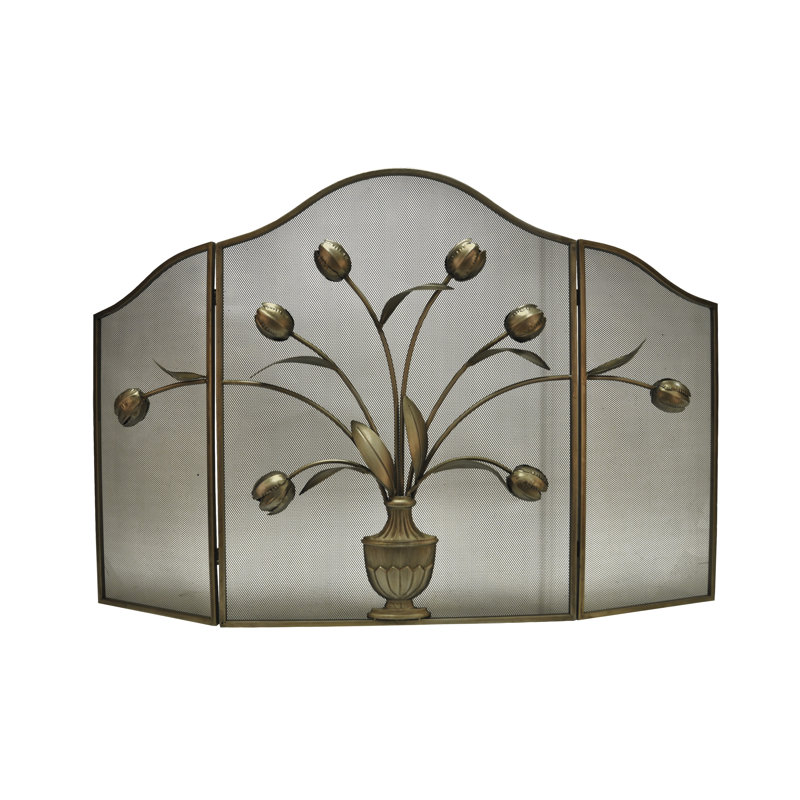 Energicus 3 Panel Steel Fireplace Screen