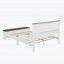 Lit de style campagnard avec tête de lit, banc de rangement et grands tiroirs, structure en bois-1348626830