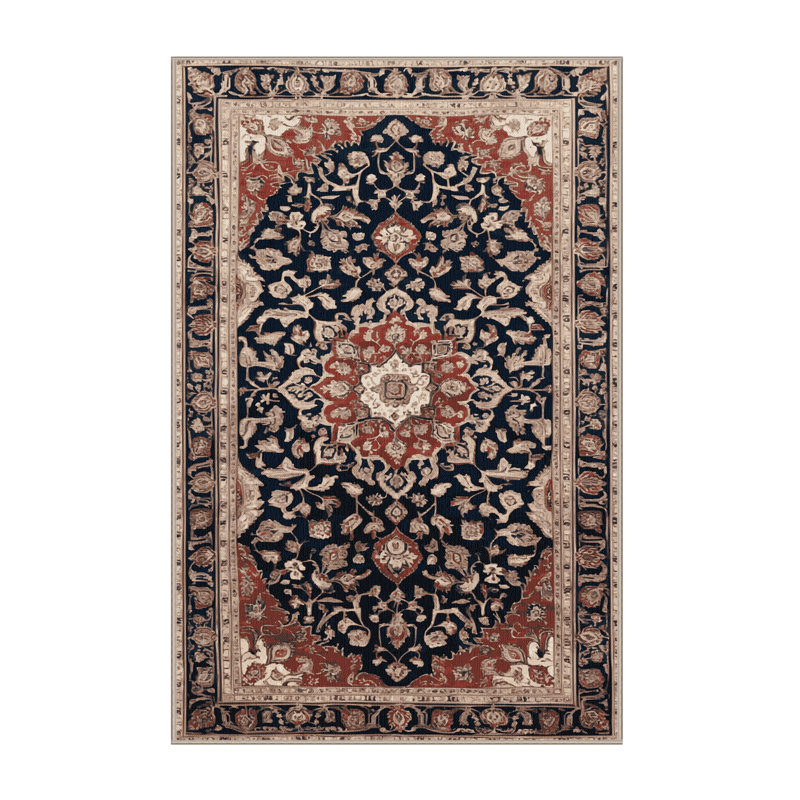 Machine Washable Persian Beige Area Rug, Rectangle 2' x 3'