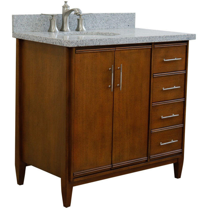 Ensemble de meuble-lavabo simple 37 po, gris