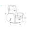 Fauteuil inclinable et pivotant à poignée manuelle-45926048