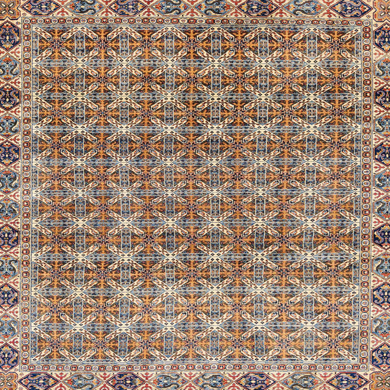 Tapis abstrait moderne 2853, Carré 3 pi