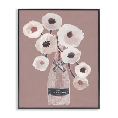«White Poppies Champagne», art giclée par Reinders