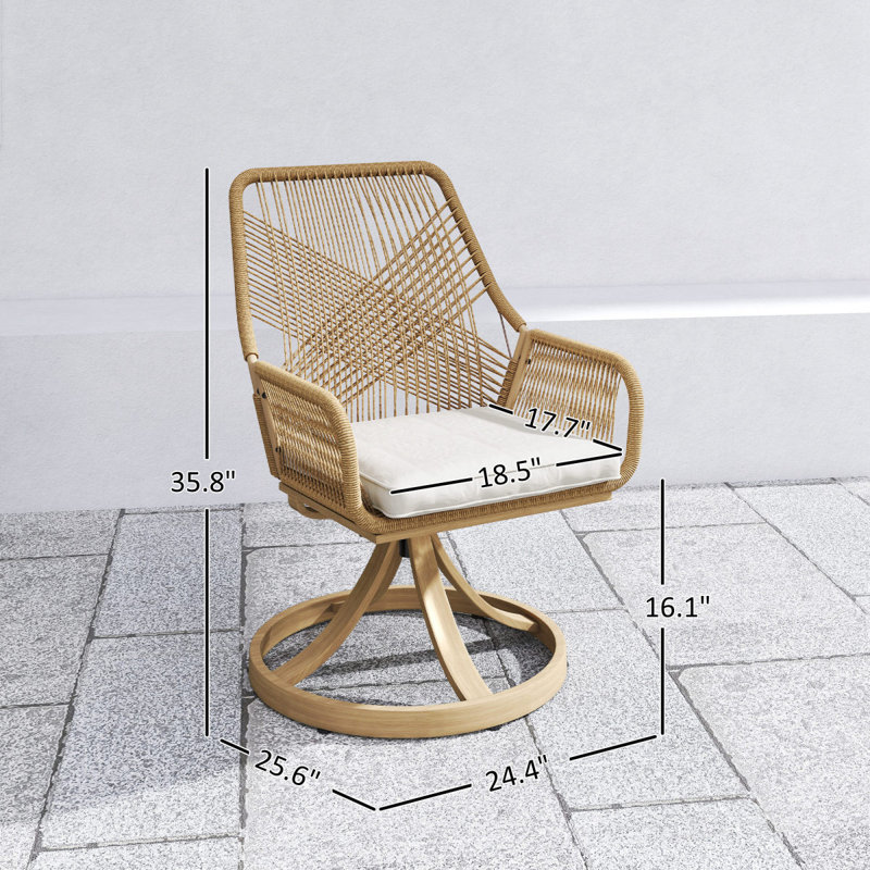 Ensemble de 2 chaises d'extérieur, chaises pivotantes