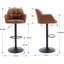 Aavin Swivel Upholstered Adjustable Height Counter Stool with Metal Frame-1151487999