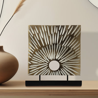 Sculpture en bois d'acacia fabriquée à la main par Jadarrien - pièce d'art moderne unique pour décoration et cadeau de Noël