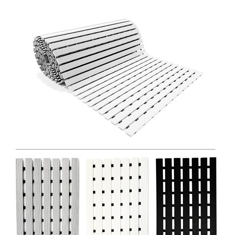 PVC DUCKBOARD SHOWER MAT Non-Slip Shower mat, White