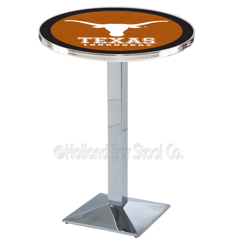 Round Metal Base Dining Table, Chrome, Arizona State University