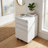 3-Drawer Mobile File Cabinet with Lock, White Metal Storage for Office & Home Office, Fits Legal and Letter Files