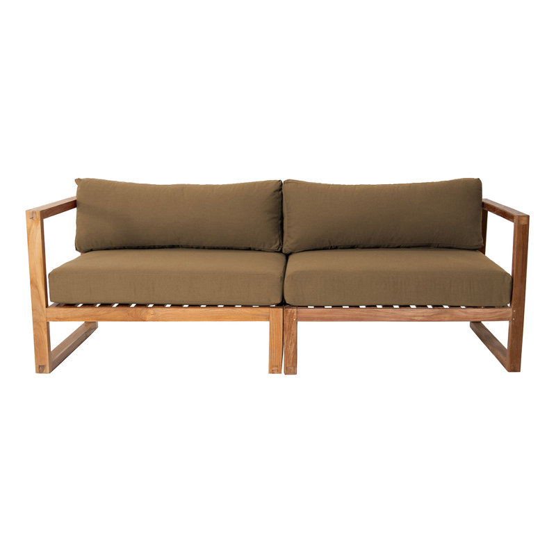Jalyric 84'' Teak Outdoor Sofa, Cocoa