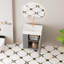 Meuble-lavabo à tablettes ouvertes avec lavabo en céramique et porte à fermeture en douceur, armoire de rangement à tablettes ouvertes sur le côté droit, assemblage requis-1748006000