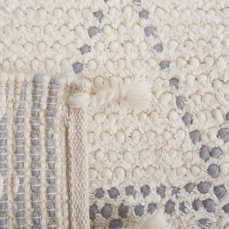 Segal Hand Woven Wool Geometric Rug, Rectangle 4' x 6'