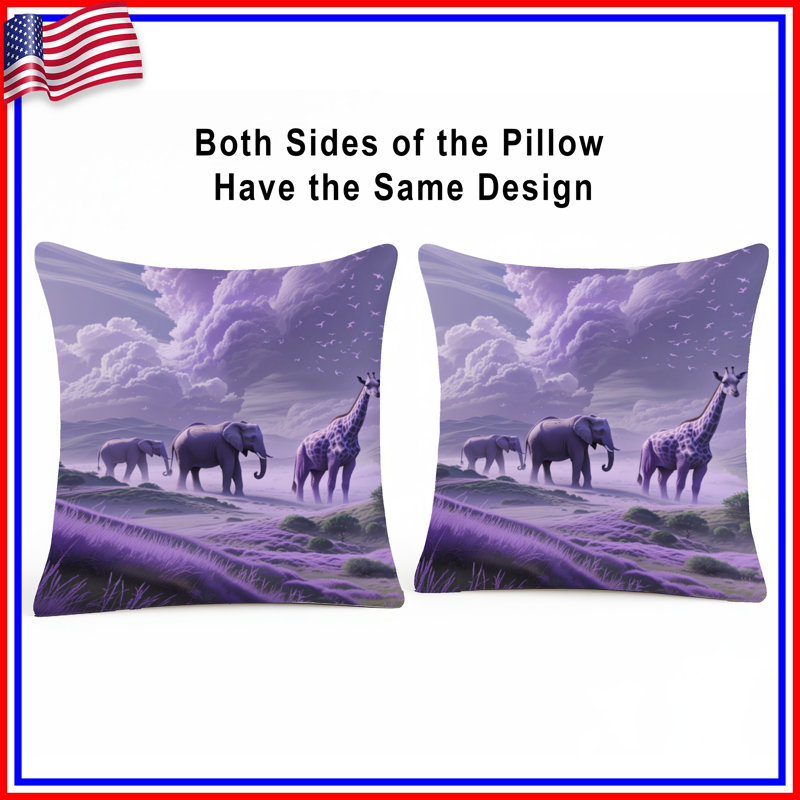 Coussins décoratifs mauves Savannah, 20 po x 20 po