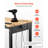 48" Workbench on Wheels Adjustable Height Table with Power Outlet & Pegboard