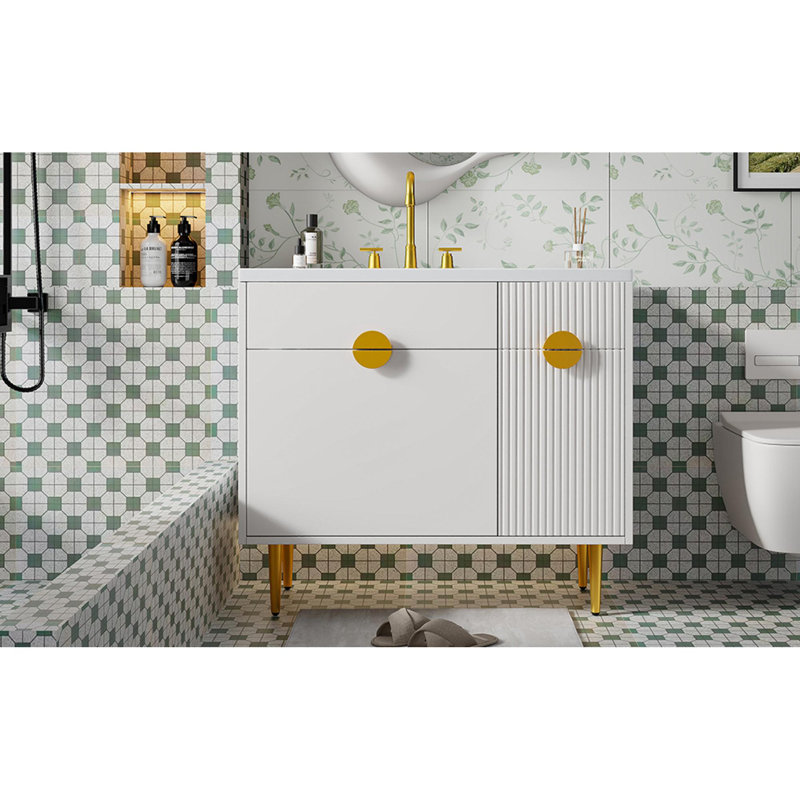 Plenty Of Storage, Wood & Resin, Modern Aesthetic, Perfect For Bathrooms