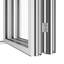 Porte de patio pliante à 2 panneaux en aluminium KaMic EliteFold-109402240-109402242