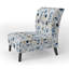 Blue Ferns Tranquillity - Upholstered Cottage Accent Slipper Chair