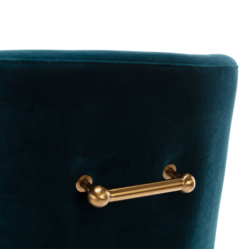 Chaise d'appoint en velours Magallanes, Vert lac