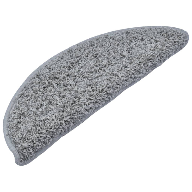 Carpet Stair Treads Grey 65x21x4 cm