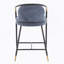 Tabouret de comptoir de 26 po de hauteur avec cadre en métal (ensemble de 2) - bleu marine-1784902124