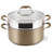 Anolon Advanced Home 8.5-Quart Wide Stockpot with Multi-Function Insert, Bronze