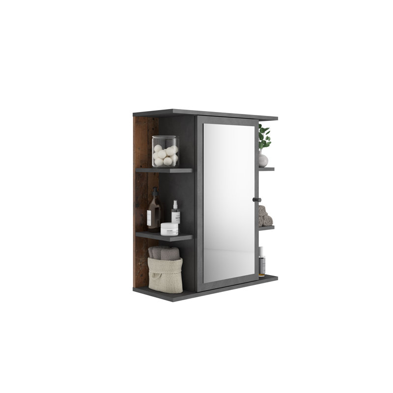 Finulf Surface Mirrored Bathroom Cabinets with Mirror and 8