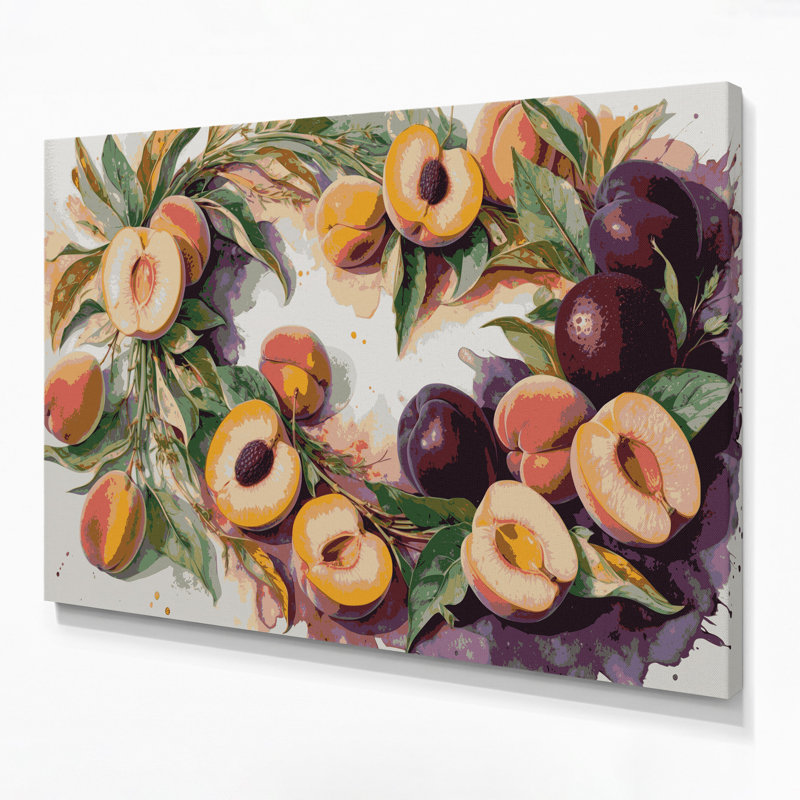 Art mural sur toile beige Fruit Peacotum, H 24 po x l 36 po