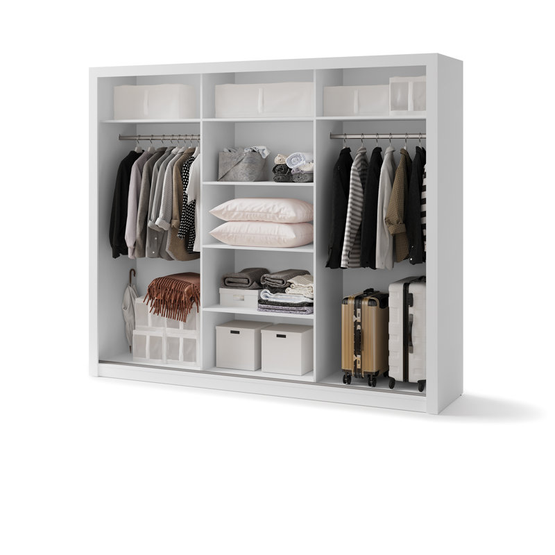 2 Door Sliding Wardrobe, White